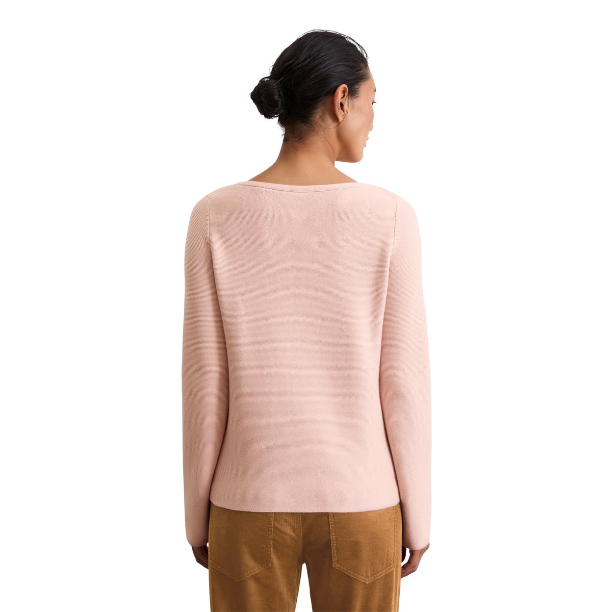Pull slim en coton bio rose, MARC O'POLO