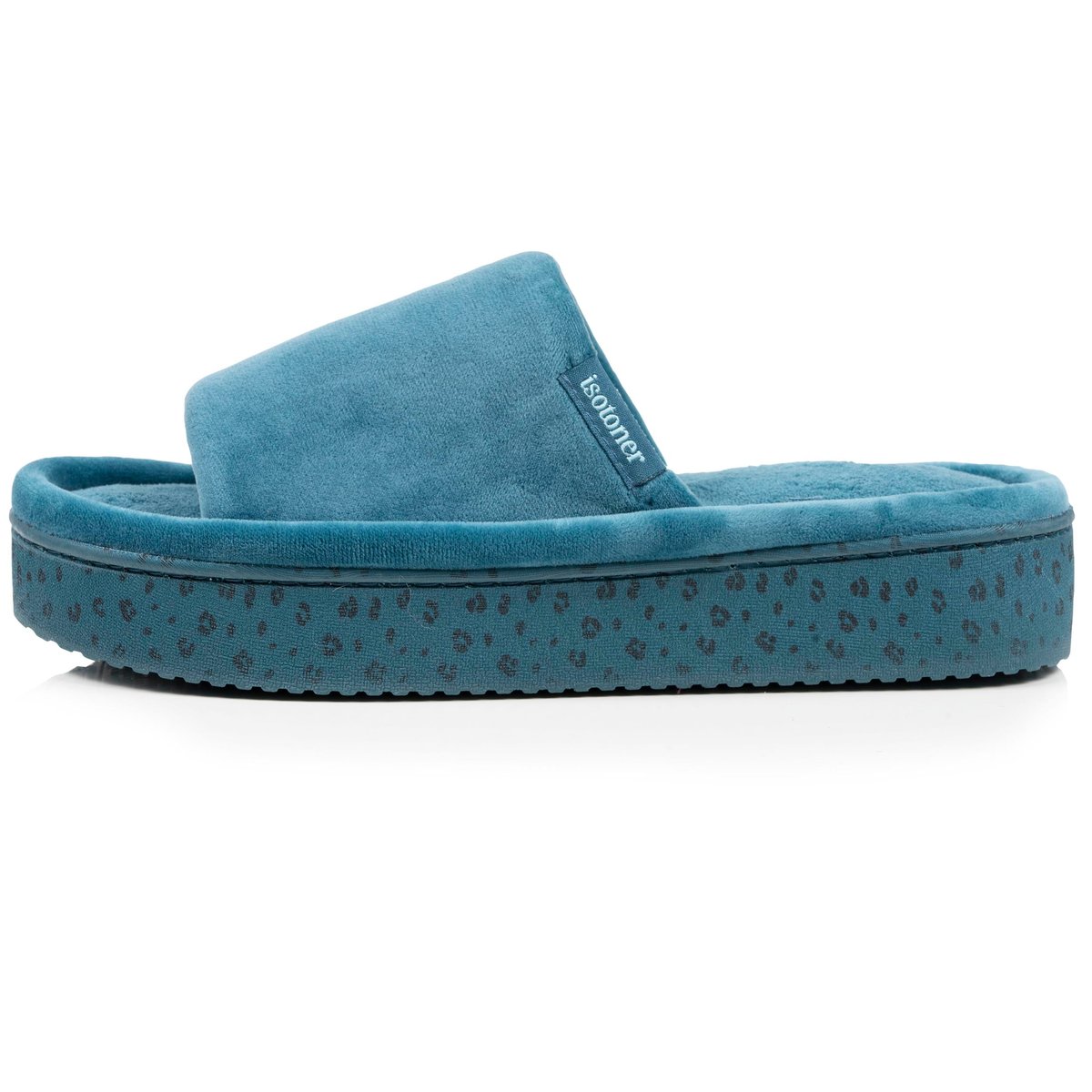 Chaussons Mules ouvertes bleu, ISOTONER