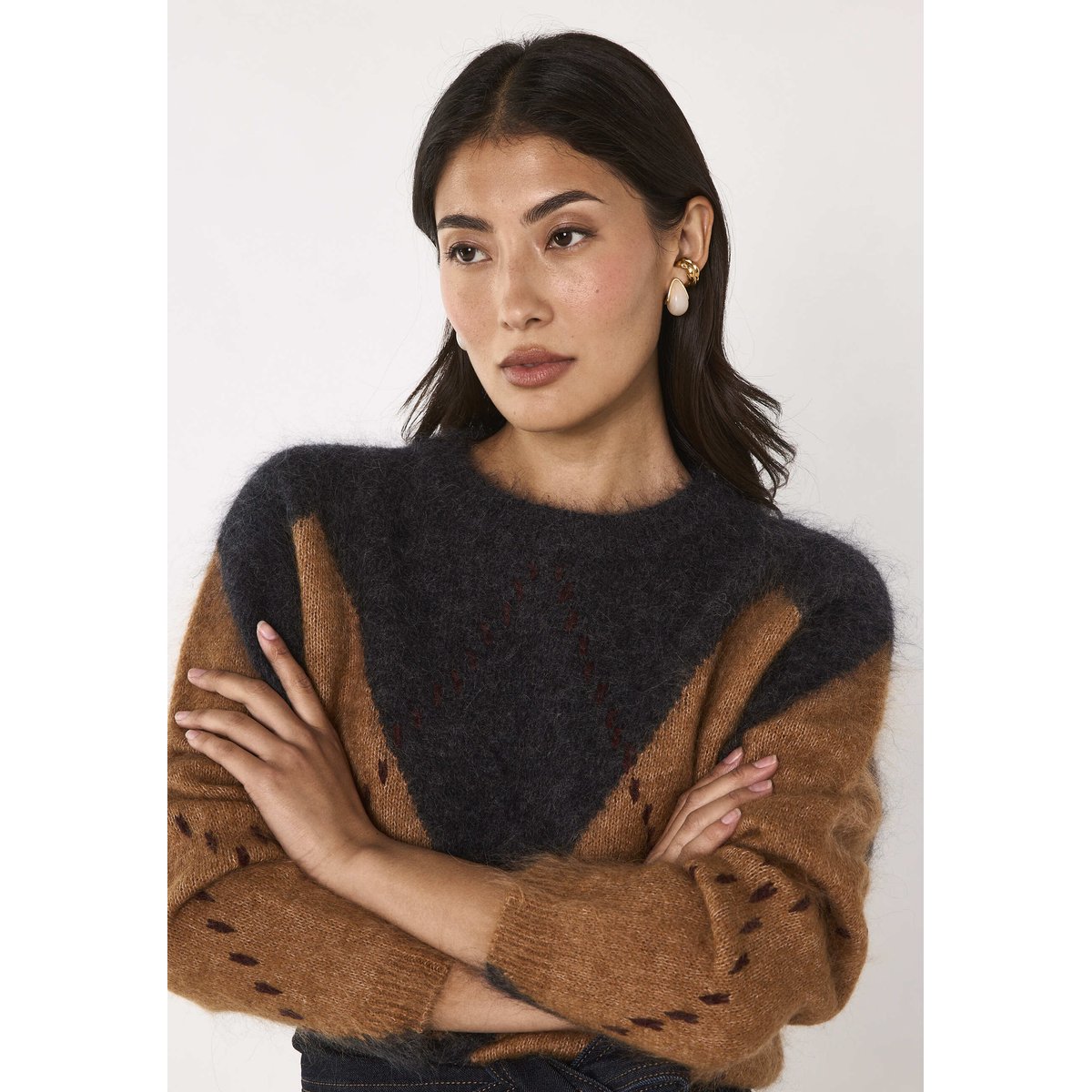 Pull en mohair mélangé ALFONZO gris souris, Maison 123