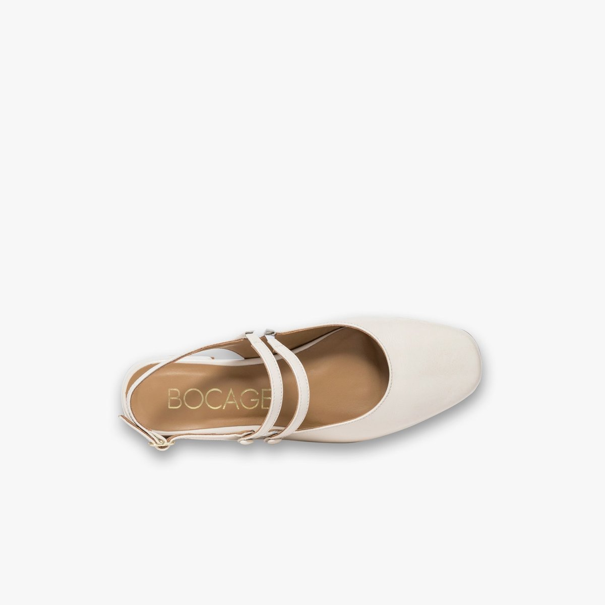 Ballerine en cuir SYNTHIA blanc ecru, BOCAGE