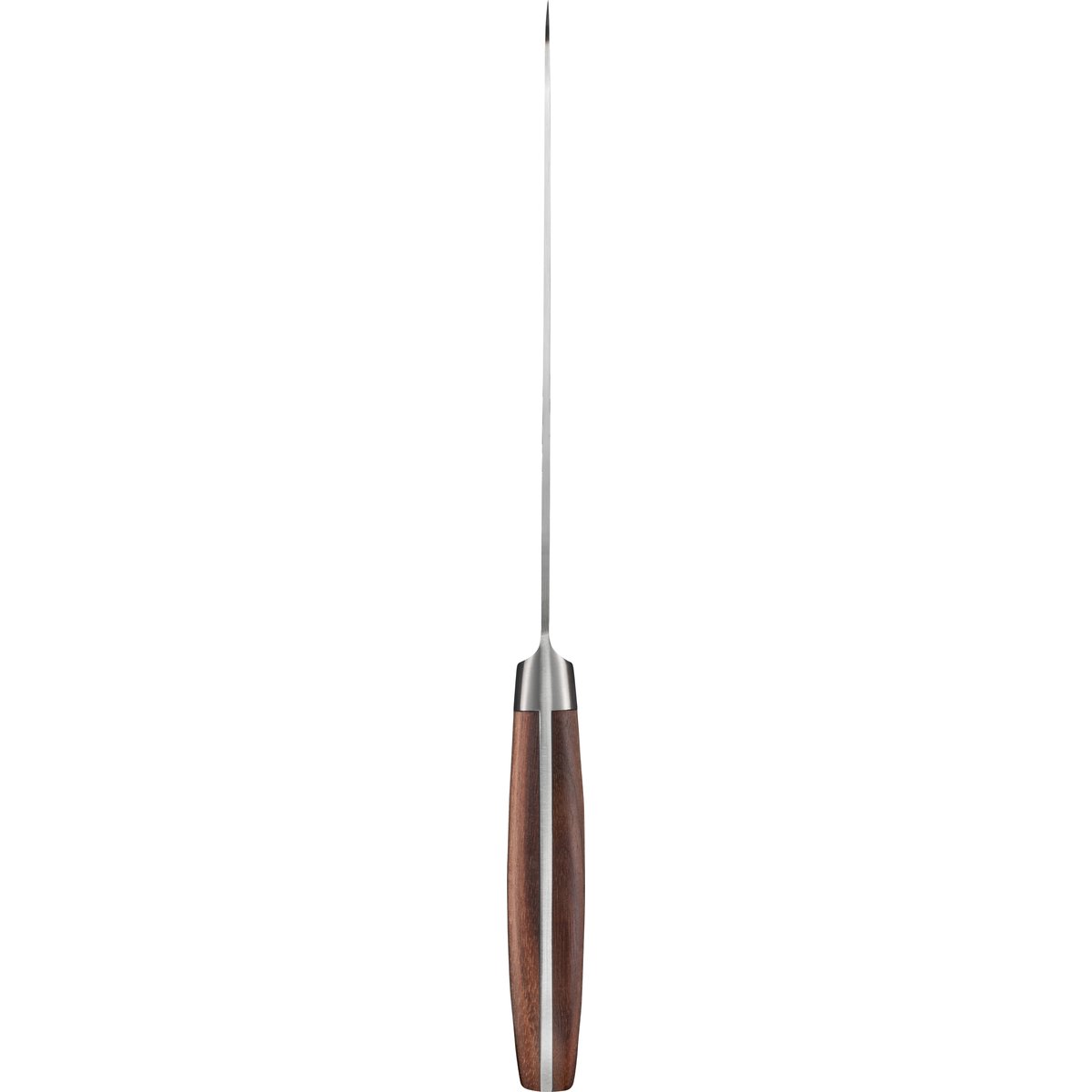 Couteau Santoku alvéolé Enno 18 cm avec lame cannelée en acier argent et marron, GEFU