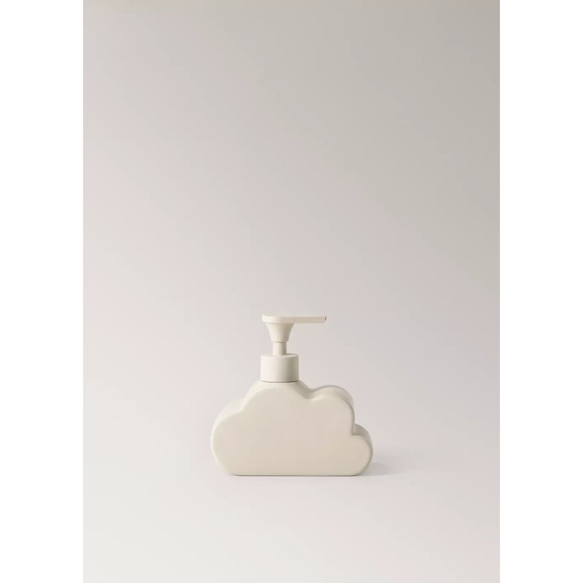 Distributeur de savon en grès nuage sable, MANGO HOME