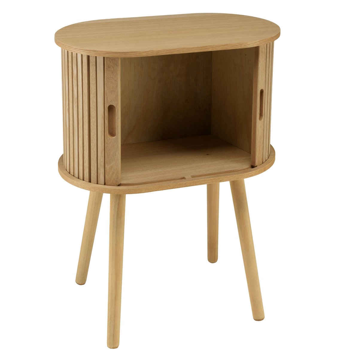 Meuble de rangement ovale en bois couleur naturelle CASTILLE bois naturel, PIER IMPORT
