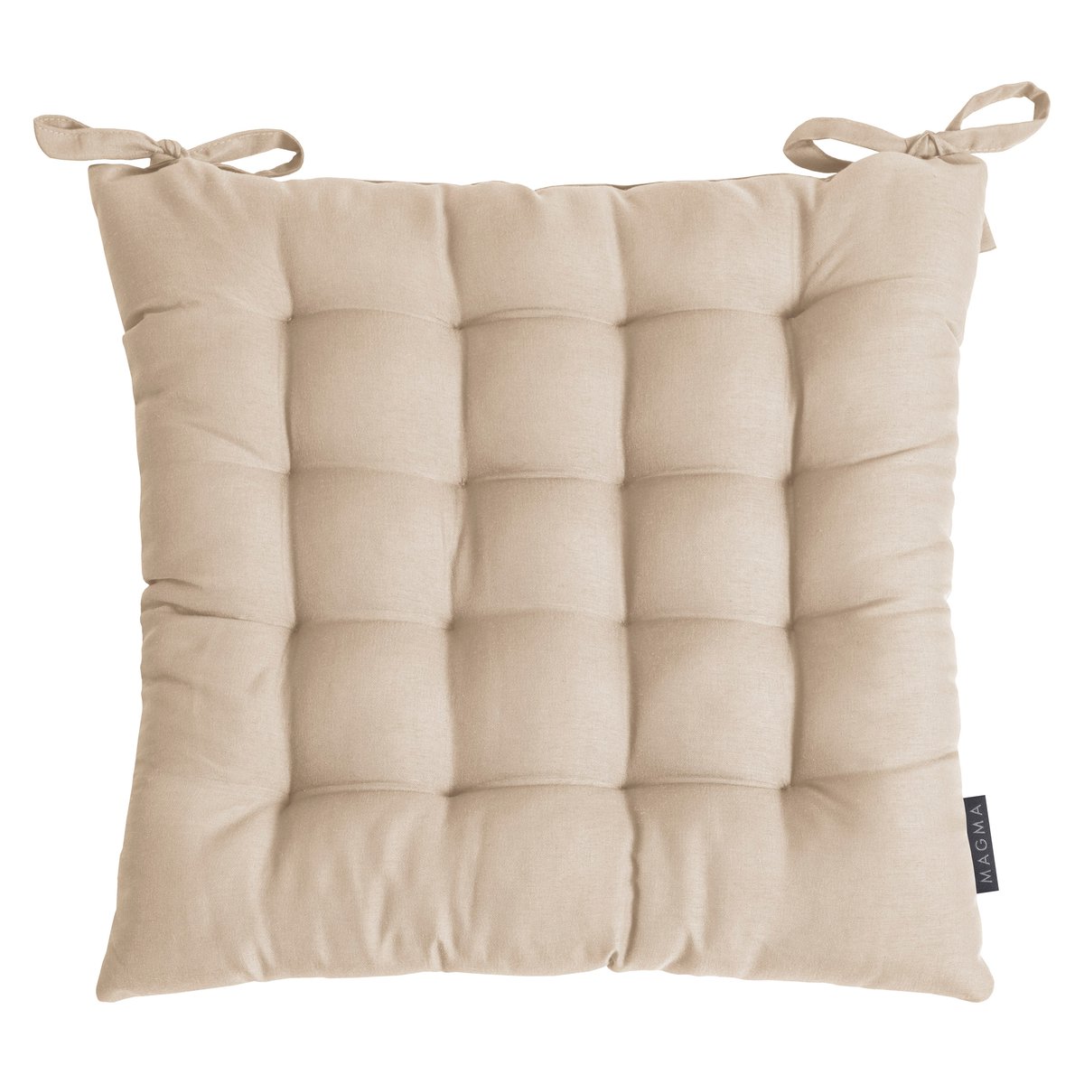 Lot de 4 galettes capitonnéees coton DIEGO beige, MAGMA HEIMTEX