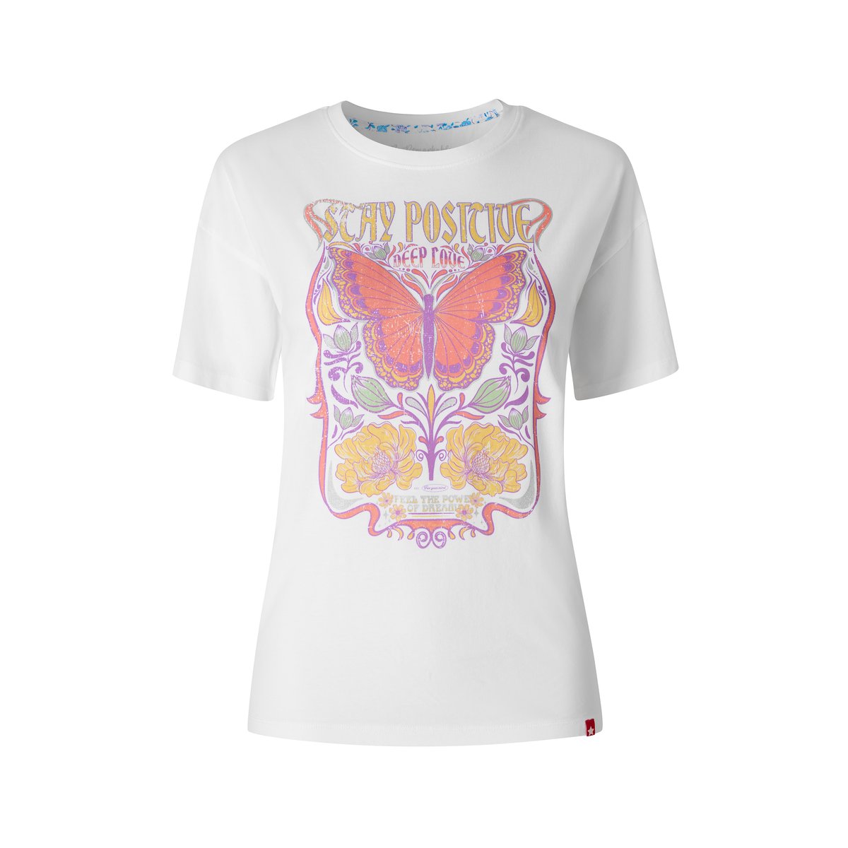 T-shirt ample à motif papillon blanc, JOE BROWNS
