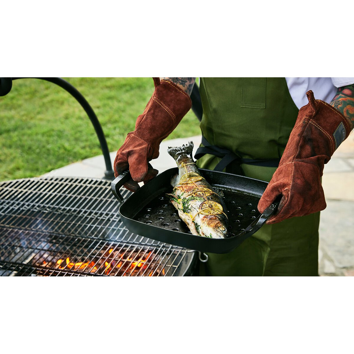 Panier à griller collection Barbecue noir mat, LE CREUSET