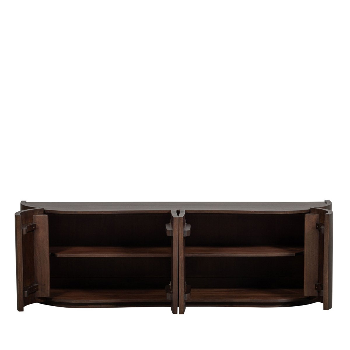 Buffet 4 portes en bois de manguier SENSE bois foncé, WOOOD