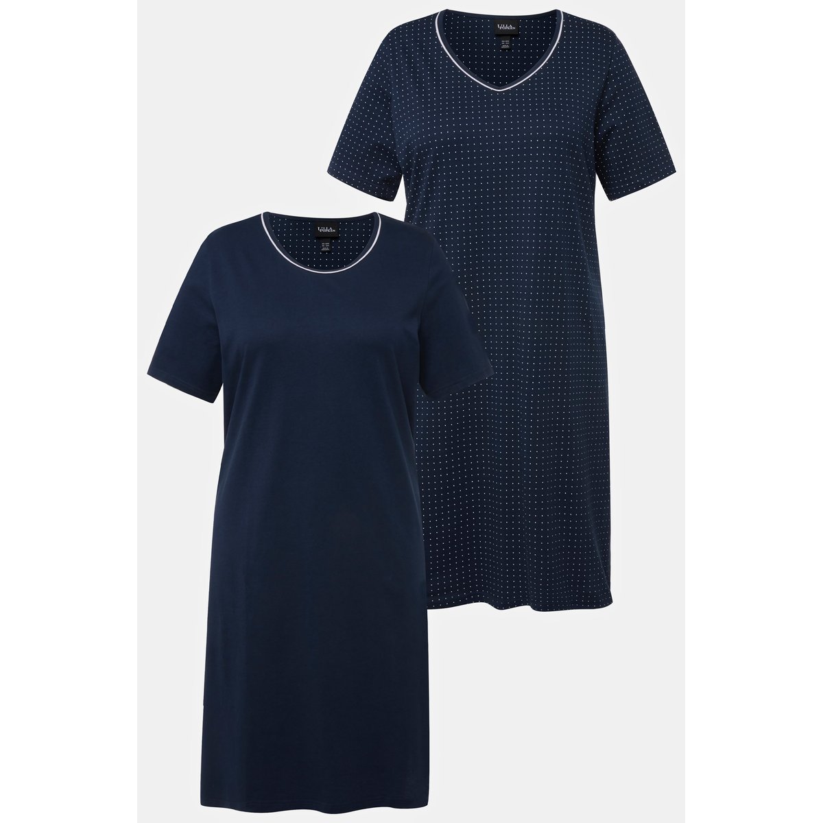 Lot de 2 chemises de nuit bleu nuit, ULLA POPKEN