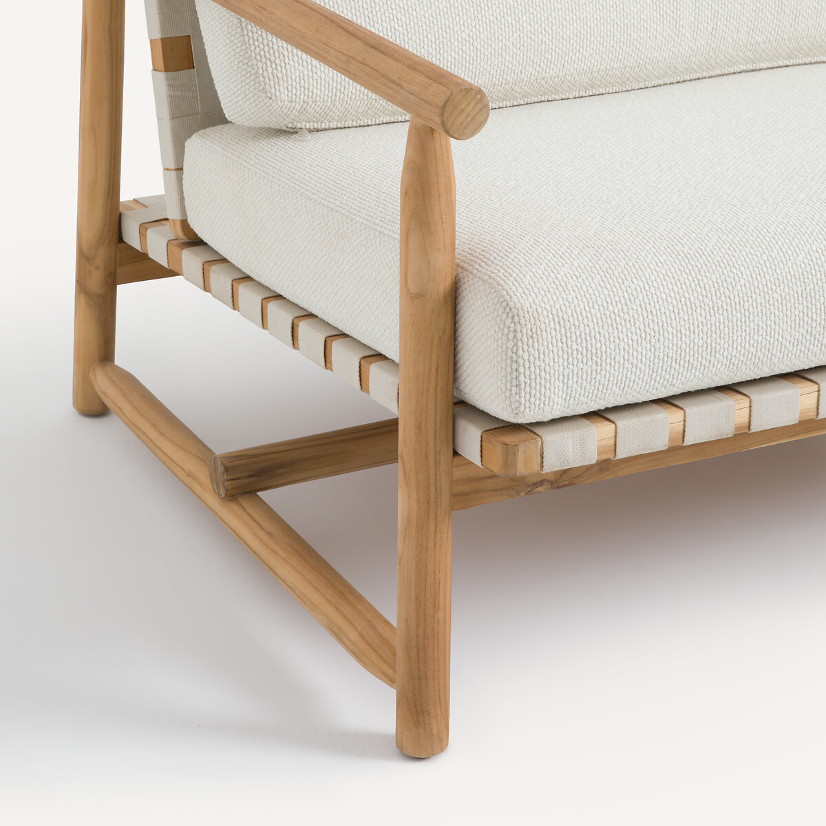 Banquette de jardin 2 places en teck, Talulah naturel, AM.PM