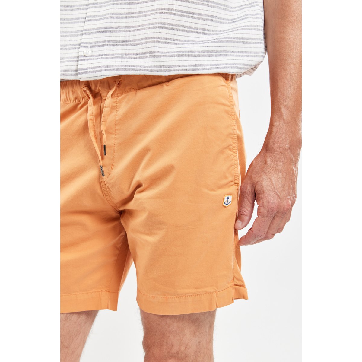 Short en gabardine en coton rusty, ARMOR-LUX
