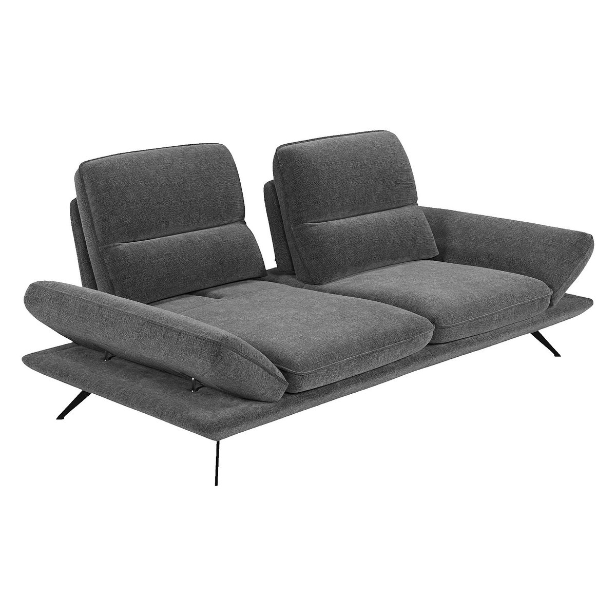 Canapé fixe tissu ROPIO gris anthracite, HABITAT