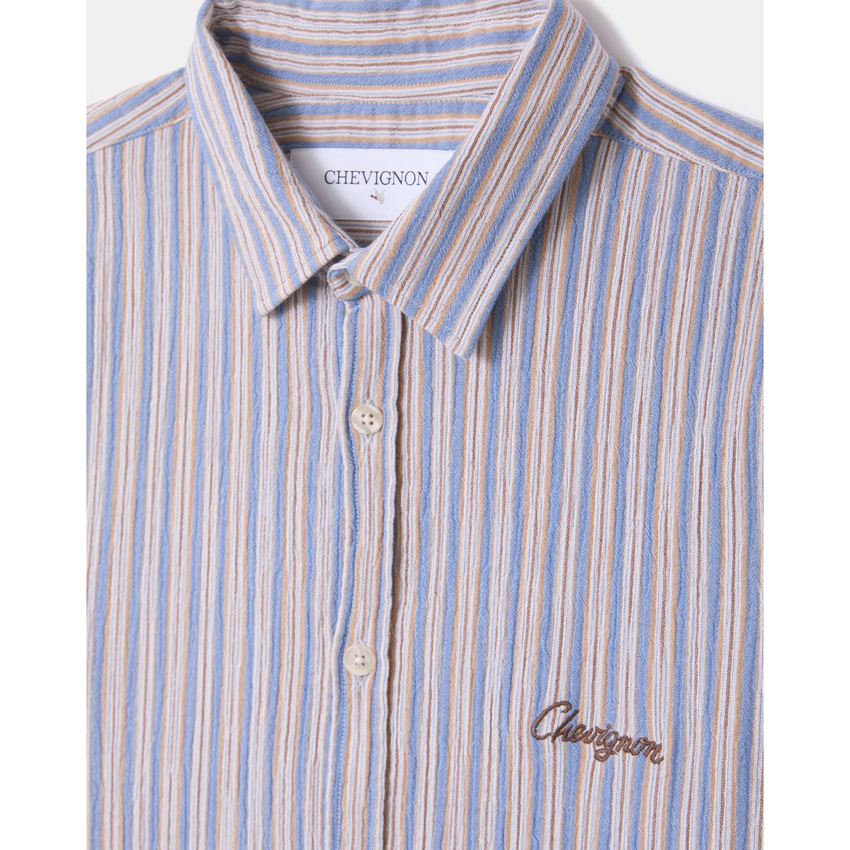 Chemise en coton DIDO bleu, CHEVIGNON