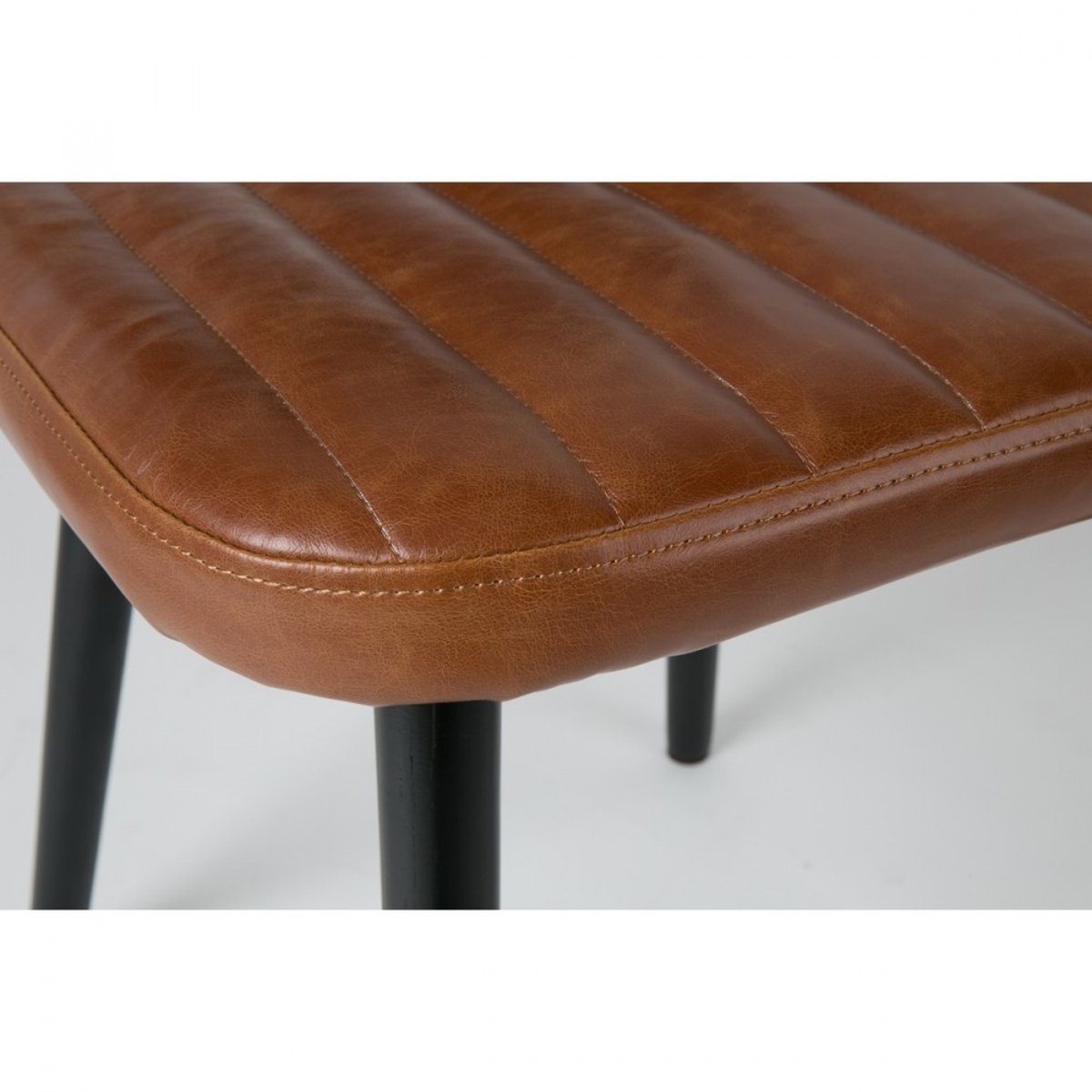 Chaise rétro capitonnée- JAKE WORN marron, DRAWER