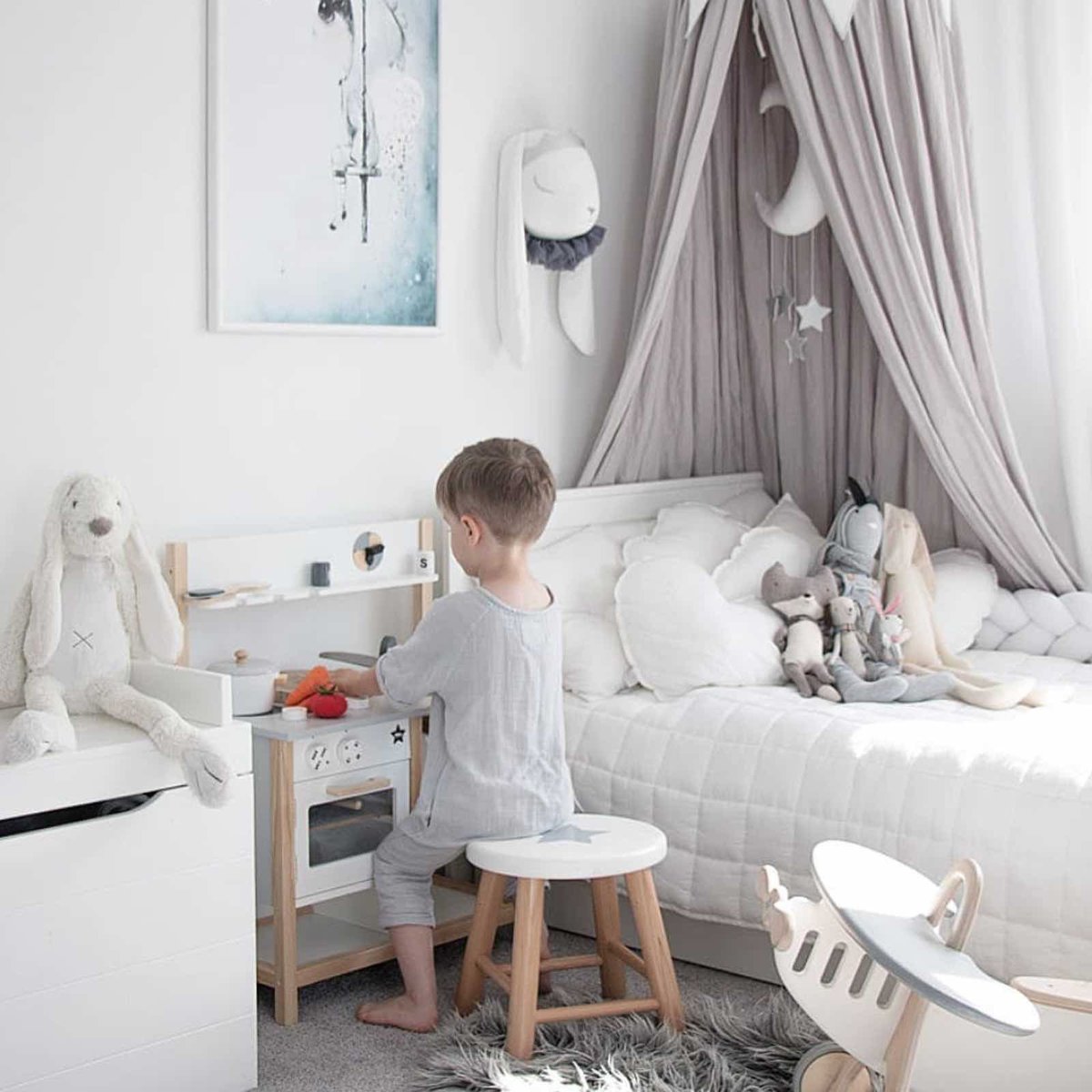 Trophée mural enfant en velours Prince MAISON SEVIRA blanc, SEVIRA KIDS