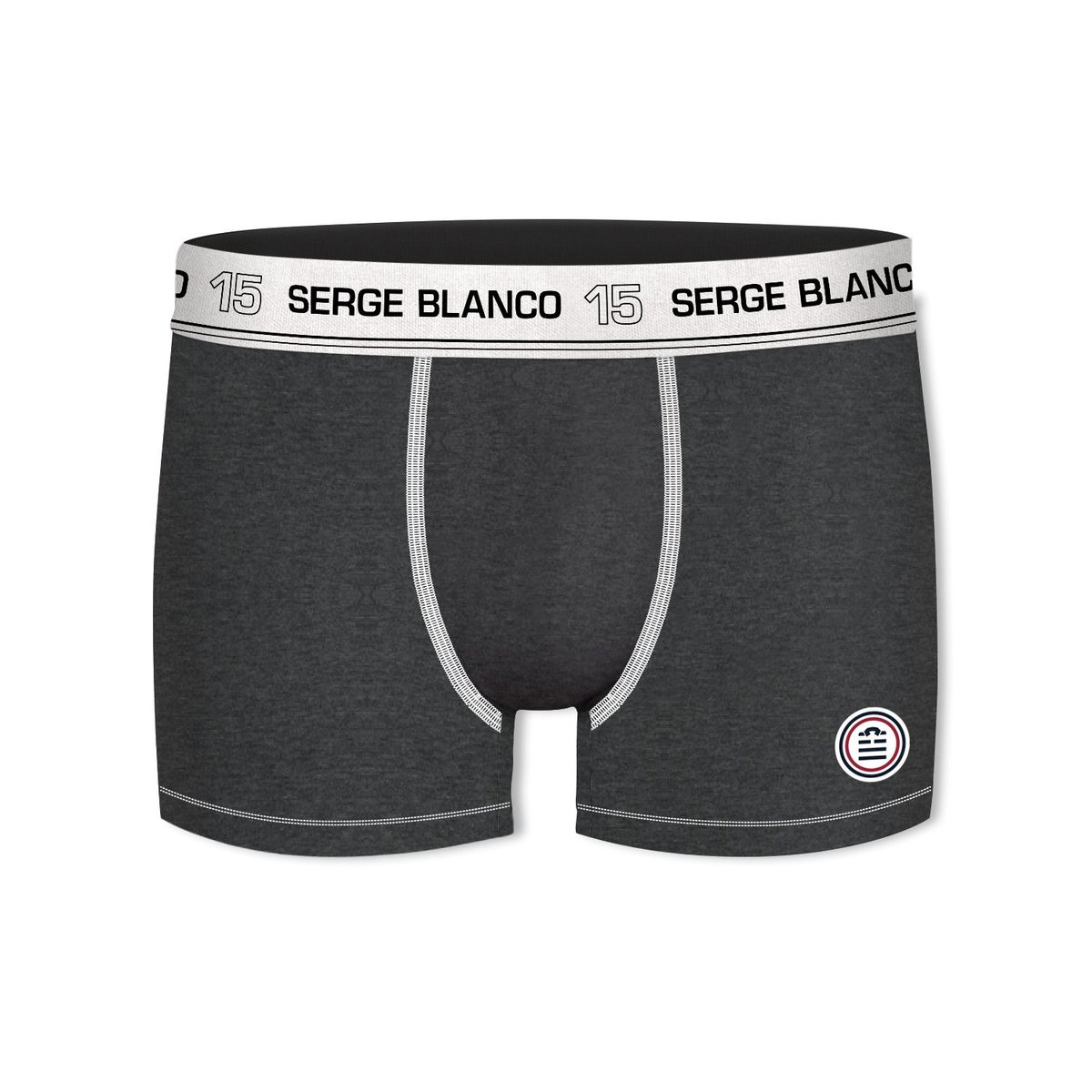 Lot De 10 Boxers Coton noir/gris/blanc, SERGE BLANCO