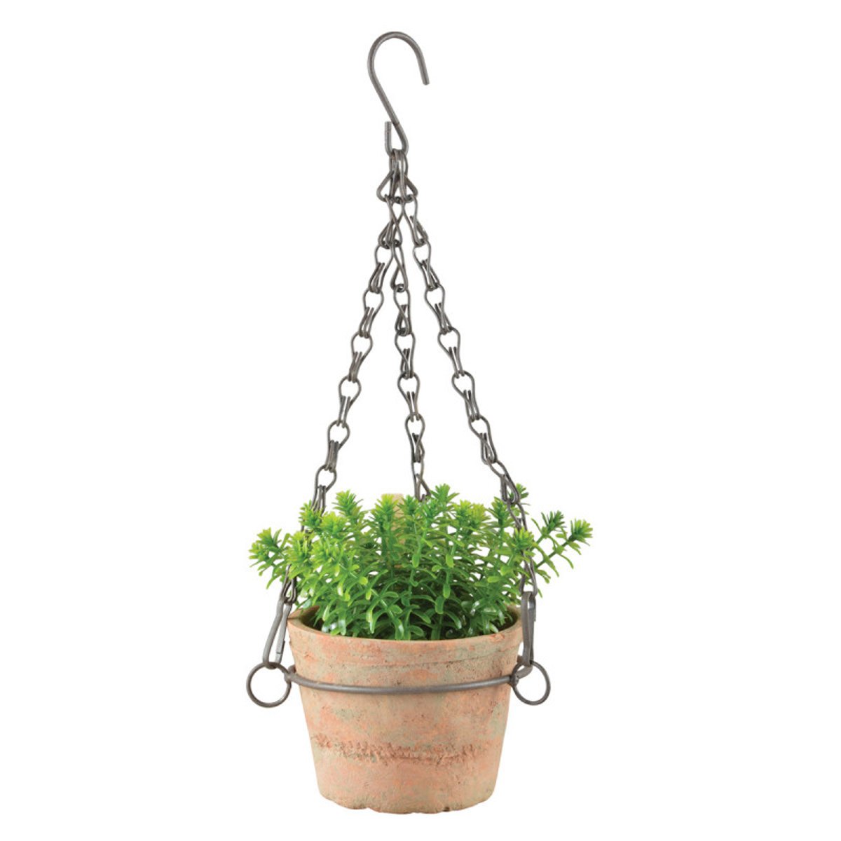 Pot suspendu en terre cuite 10 cm couleur unique, ESSCHERT DESIGN