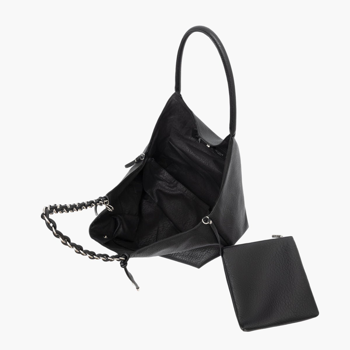 Grand sac shopper Traicy L argenté,noir, LOLLIPOPS