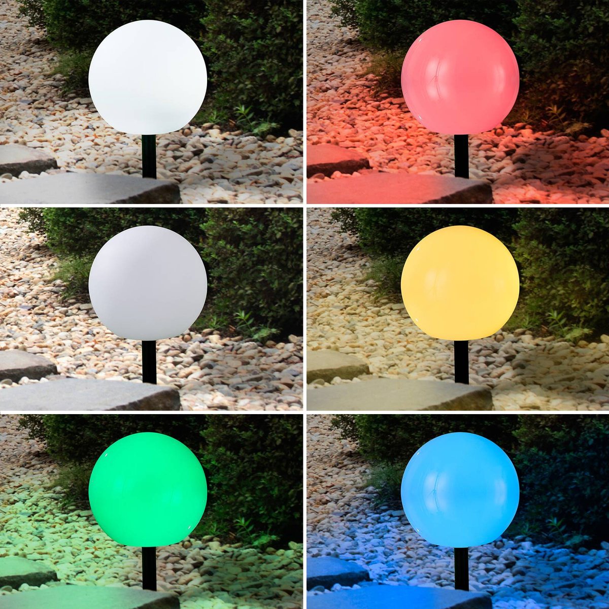 Lampe solaire  moderneLED, Lago blanc, LINDBY