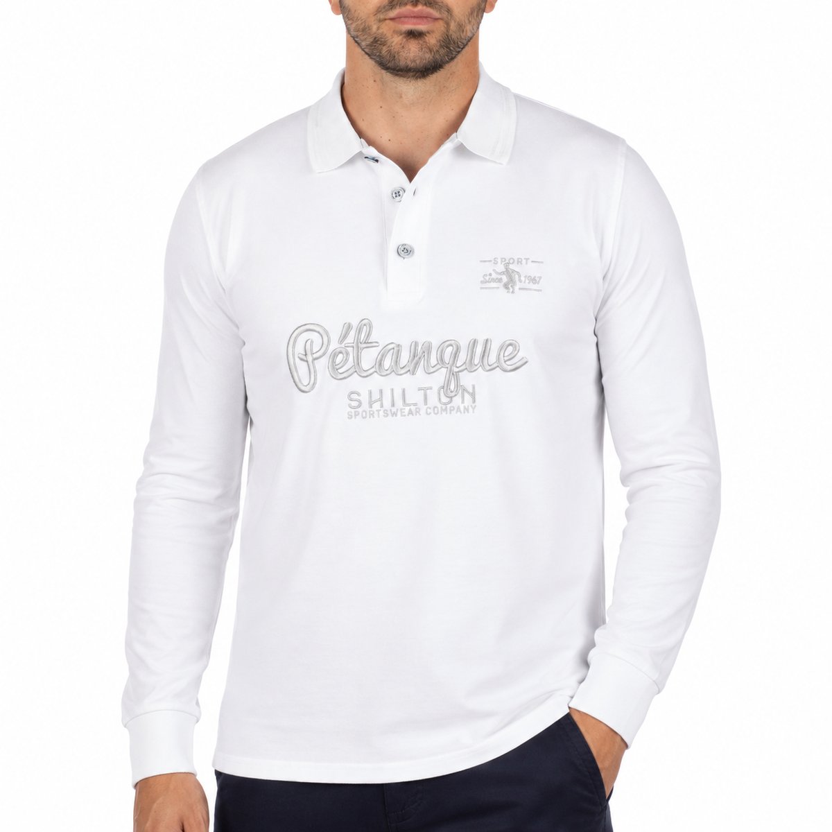 Polo pétanque masters ML 26 blanc, SHILTON