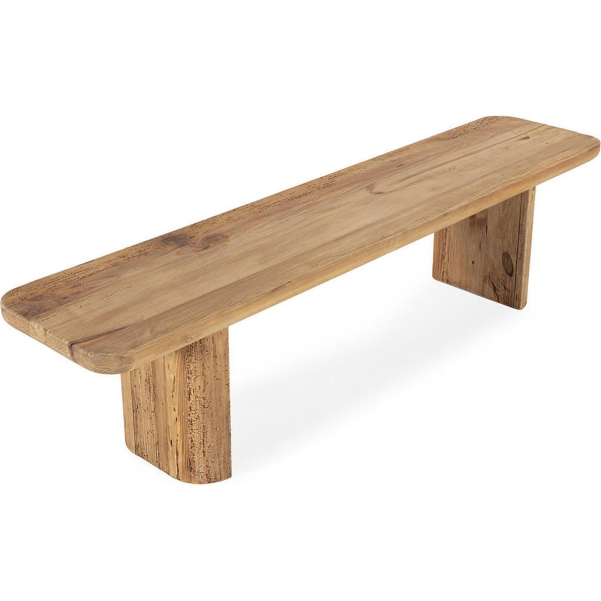 Banc en pin, Style rustique vieilli naturel vieilli, RECOLLECTION