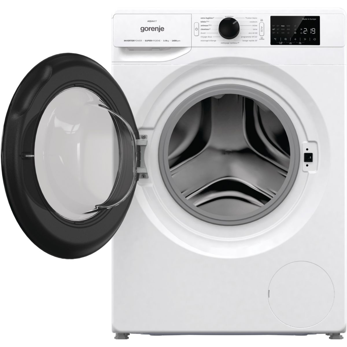 Lave linge hublot WPNEI94A1DS couleur unique, GORENJE