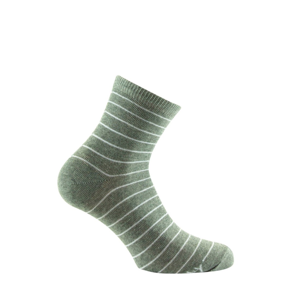 Lot de 4 Socquettes Femme unies jersey en Coton gris, KINDY