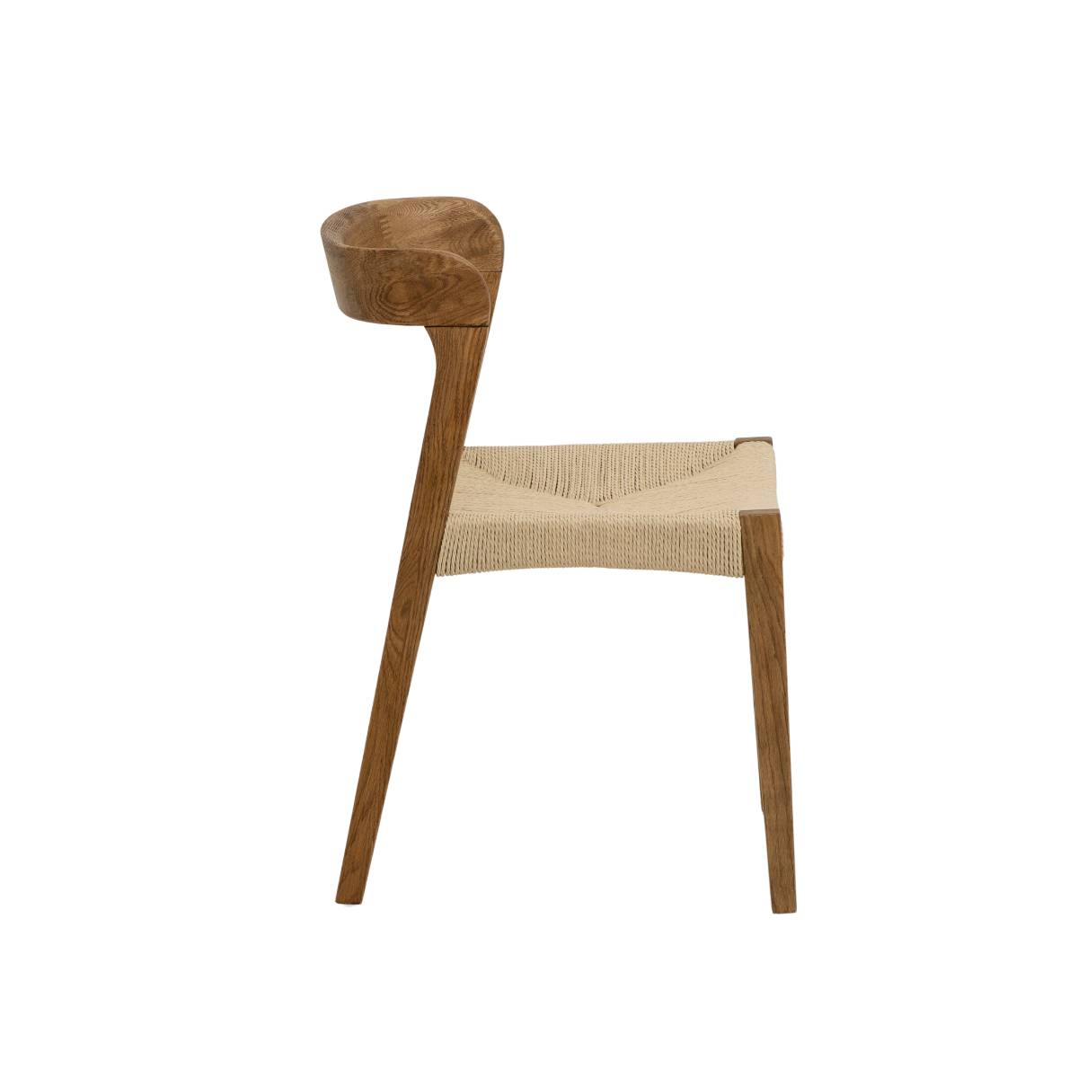 Lot de 2 chaises en bois de chêne AUREN bois clair, MADE IN MEUBLES