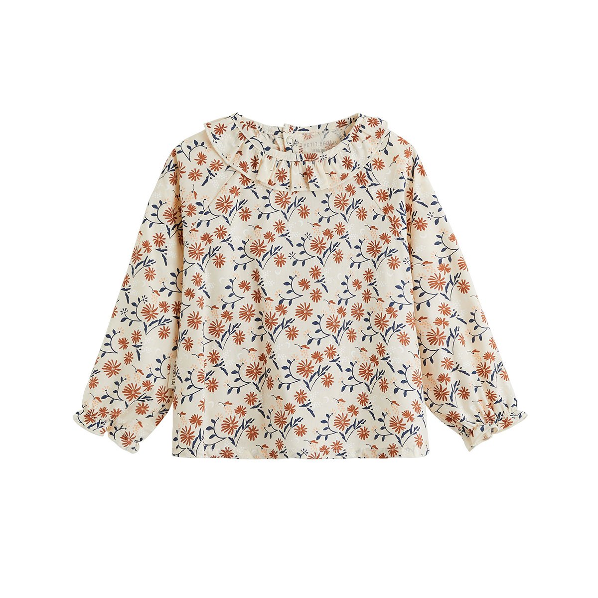 Blouse enfant en popeline Ollie vanille, PETIT BEGUIN