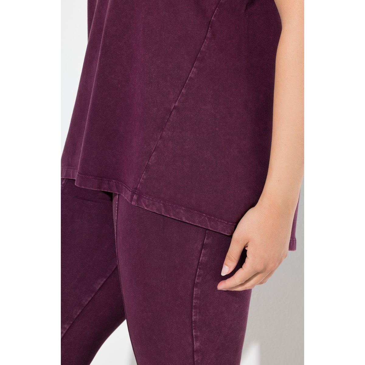 T-shirt au look vintage rouge raisin, ULLA POPKEN