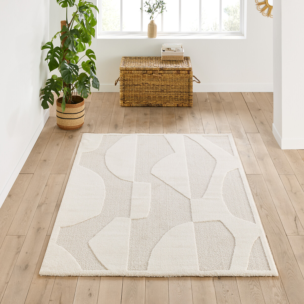 Tapis motif abstrait, Broga ecru, LA REDOUTE INTERIEURS