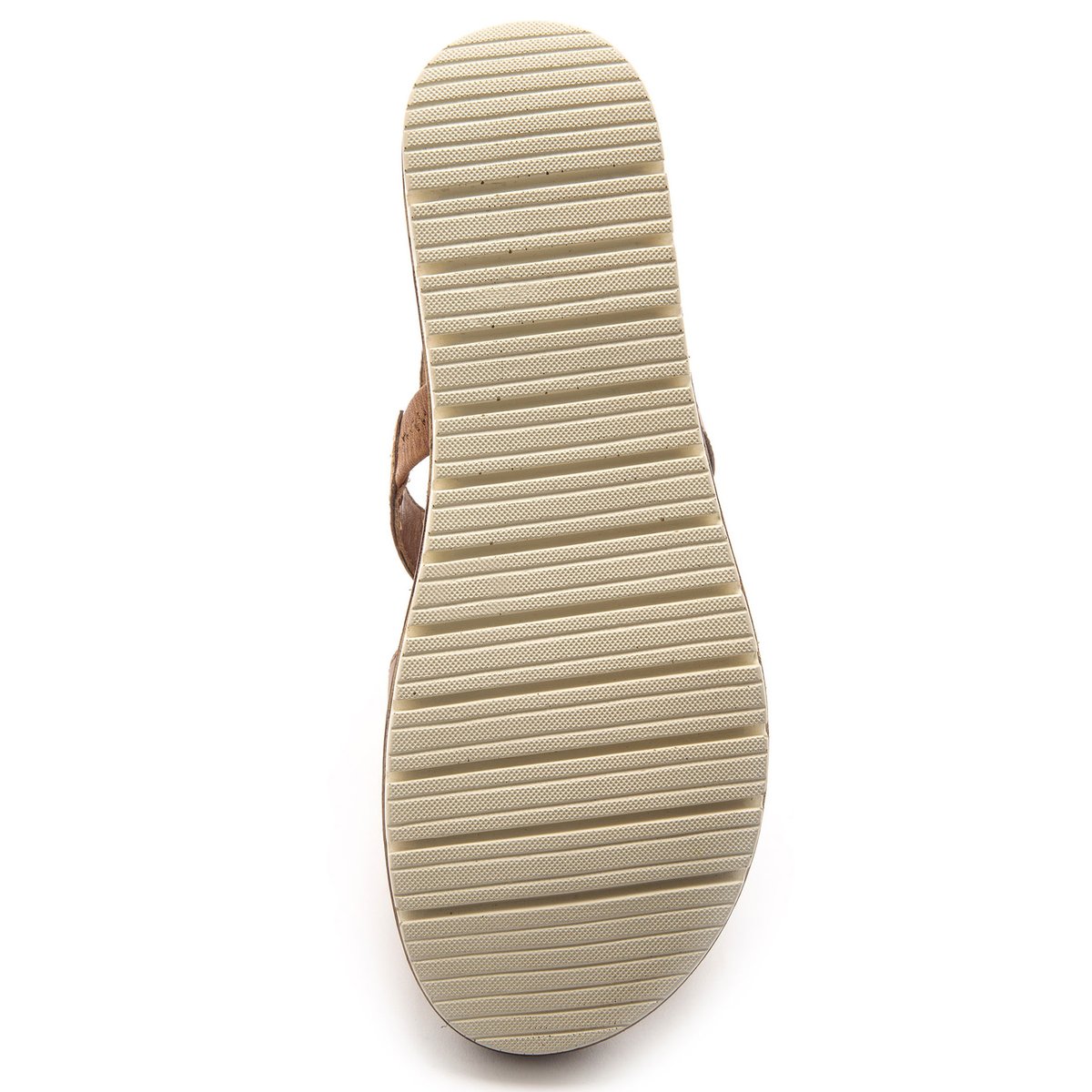 Sandales fantaisie en cuir marron, PEDICONFORT