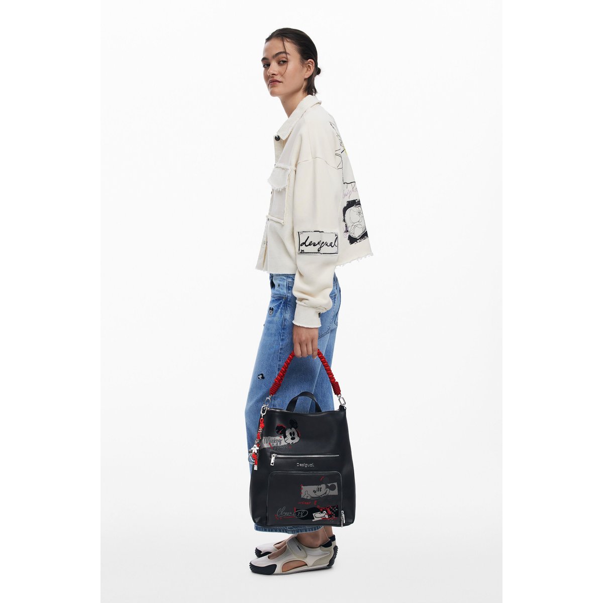 Sac à dos effet cuir Mickey™ moyen noir, DESIGUAL