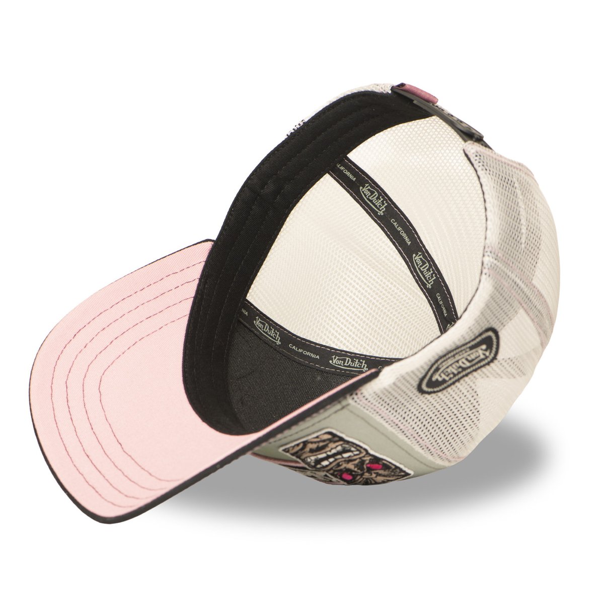 Casquette Trucker Patches gris clair/vert pâle/noir/beige, VON DUTCH