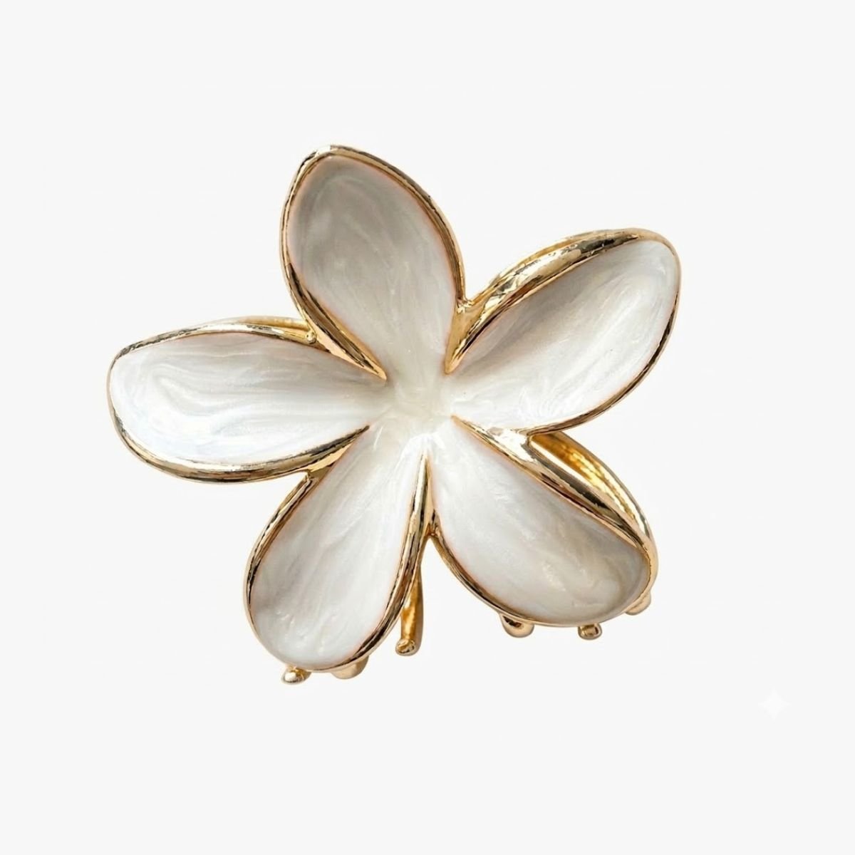 Pince à cheveux fleur ivoire ivoire, BALABOOSTE