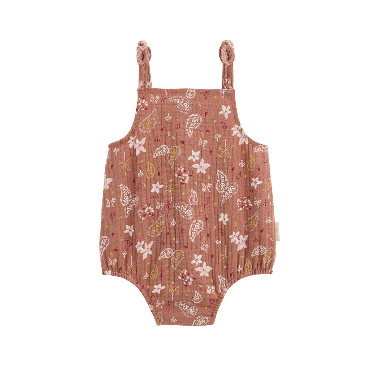 Barboteuse bébé en gaze de coton Arizona terracotta, PETIT BEGUIN