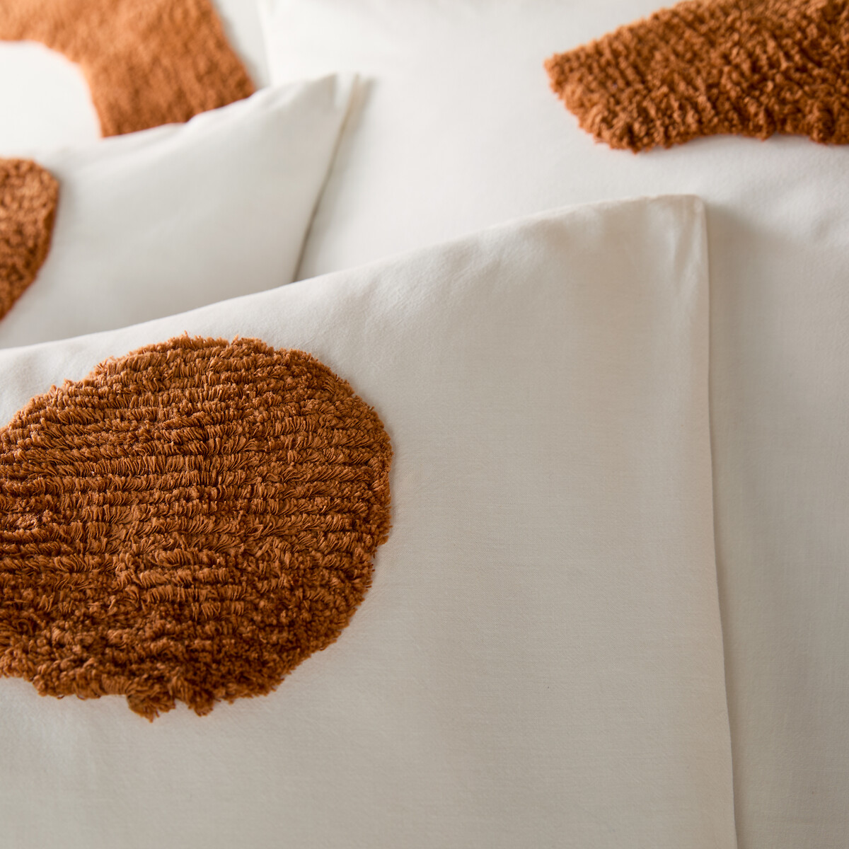 Balanka 100% Tufted Cotton Duvet Cover off-white, LA REDOUTE INTERIEURS