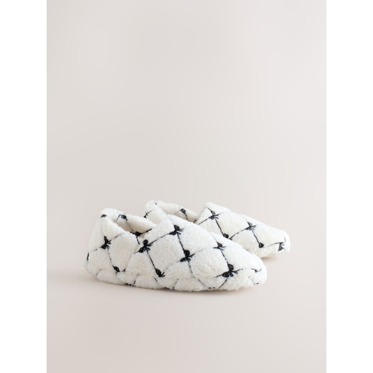 Chaussons shoot en imitation peau de mouton noeud rose, NEXT