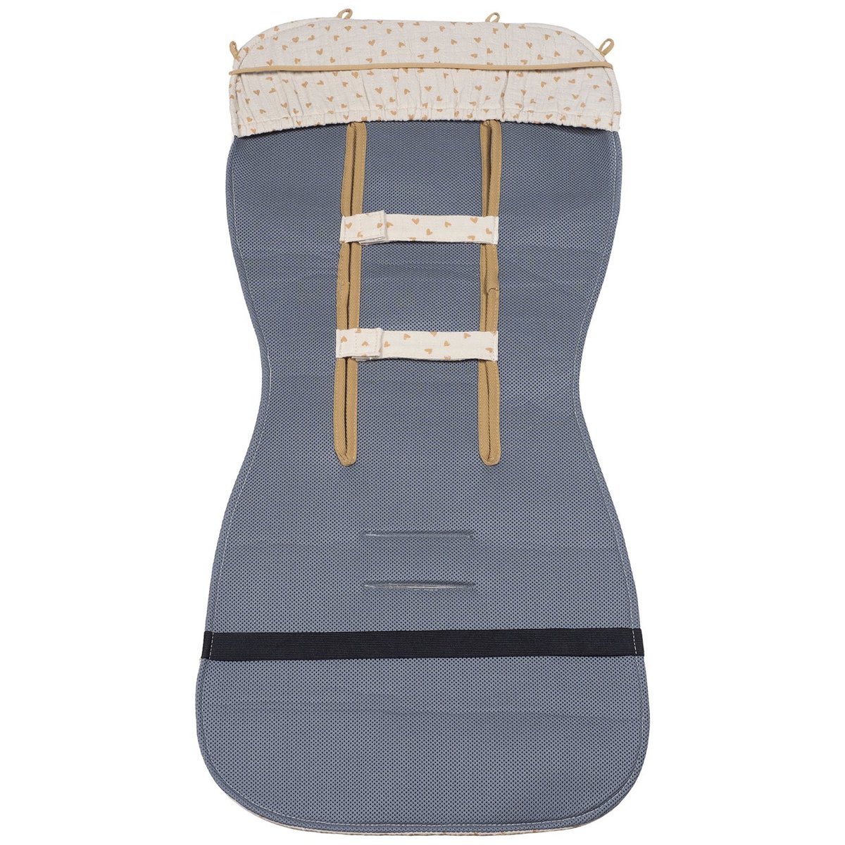 Assise pour poussette Coeurs beige, WALKING MUM