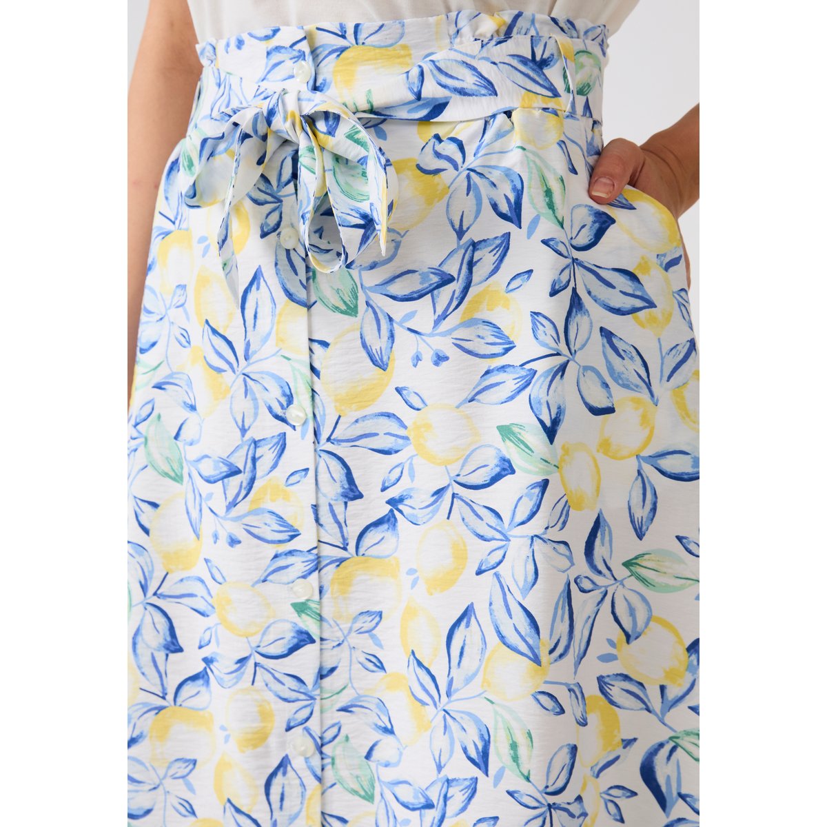 Jupe Climatyl boutonnée blanc imp., DAMART