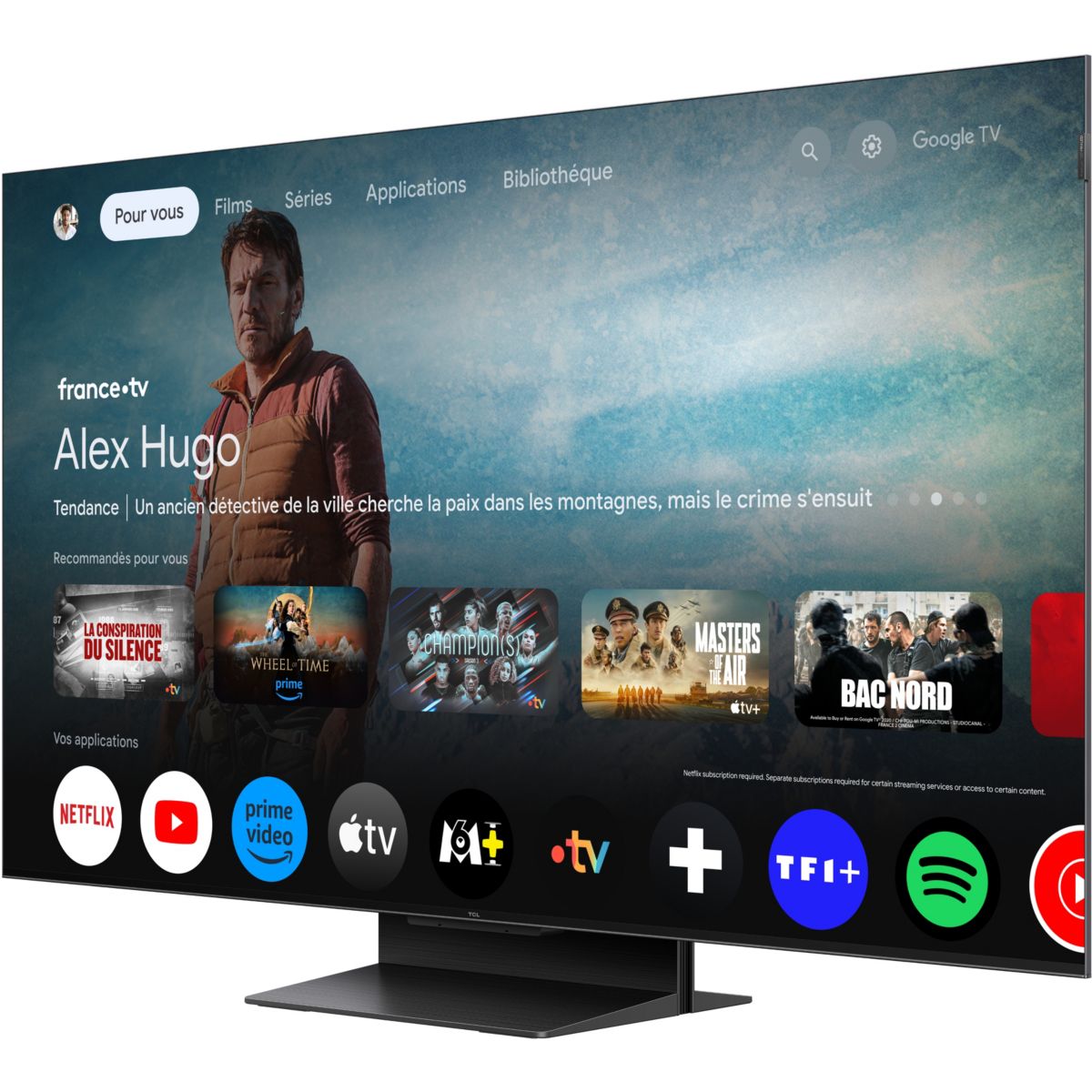 TV Mini LED 50C79K (2025) 50" (126 cm) 4K Ultra HD - 144Hz, Google TV couleur unique, TCL