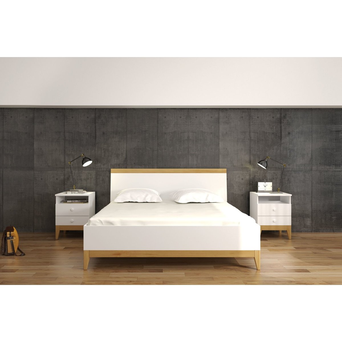 Lit coffre LIVIA BC blanc, RECOLLECTION