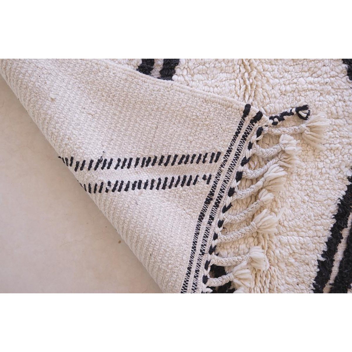Tapis berbère marocain pure laine 151 x 243 cm beige sable, AFK LIVING