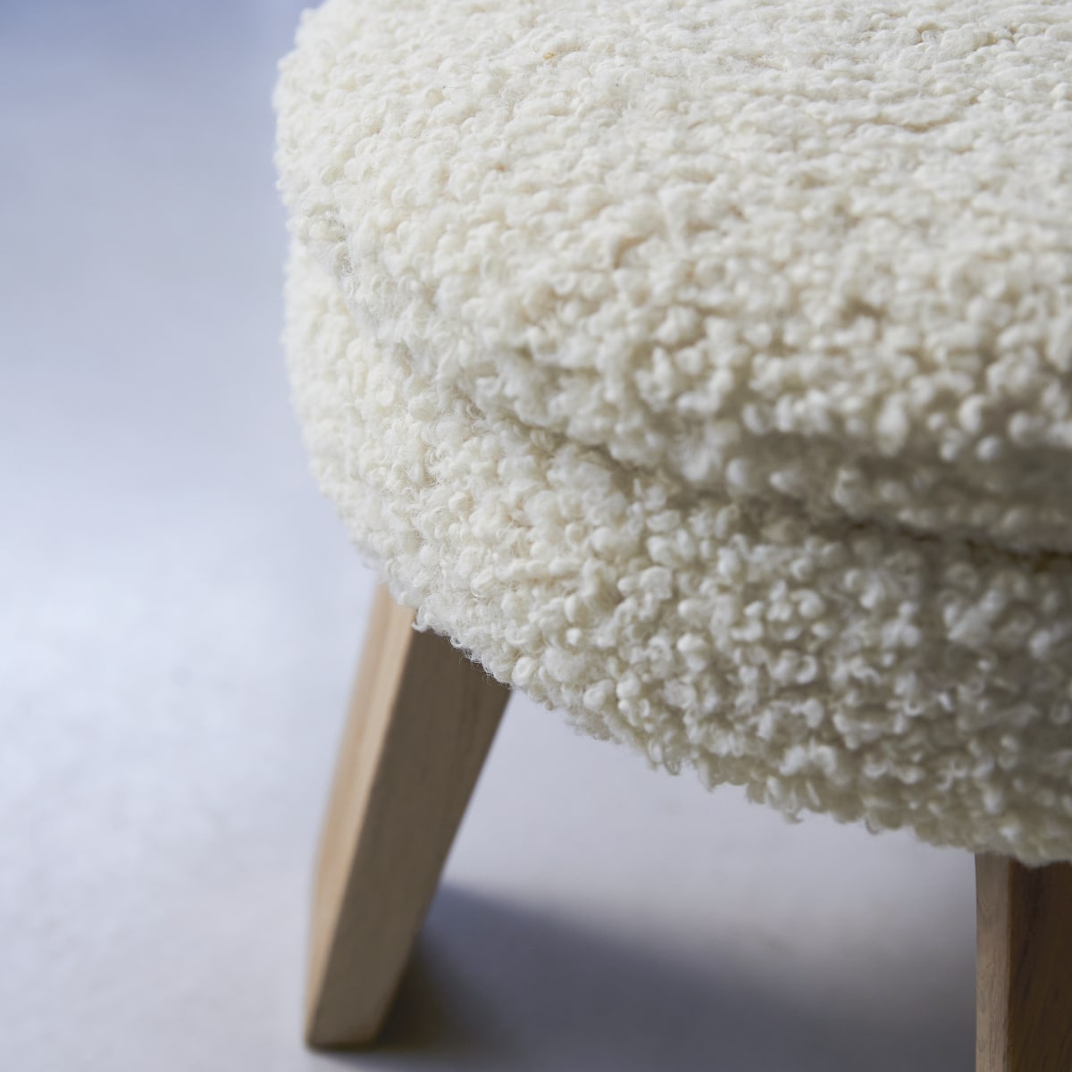 Pouf en Tissu massif, MATTAK blanc, TIKAMOON