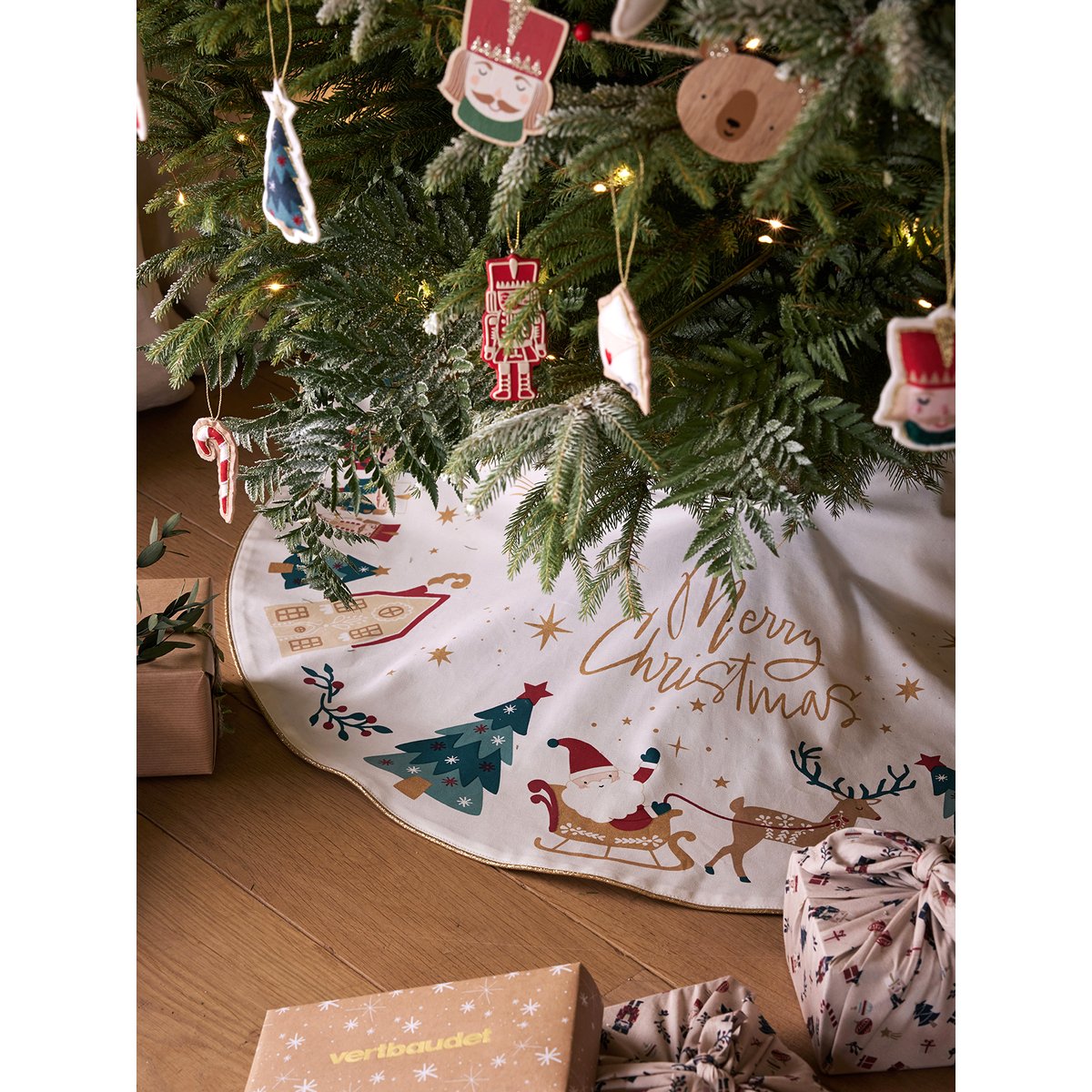Tapis de sapin Casse-Noisette blanc, VERTBAUDET
