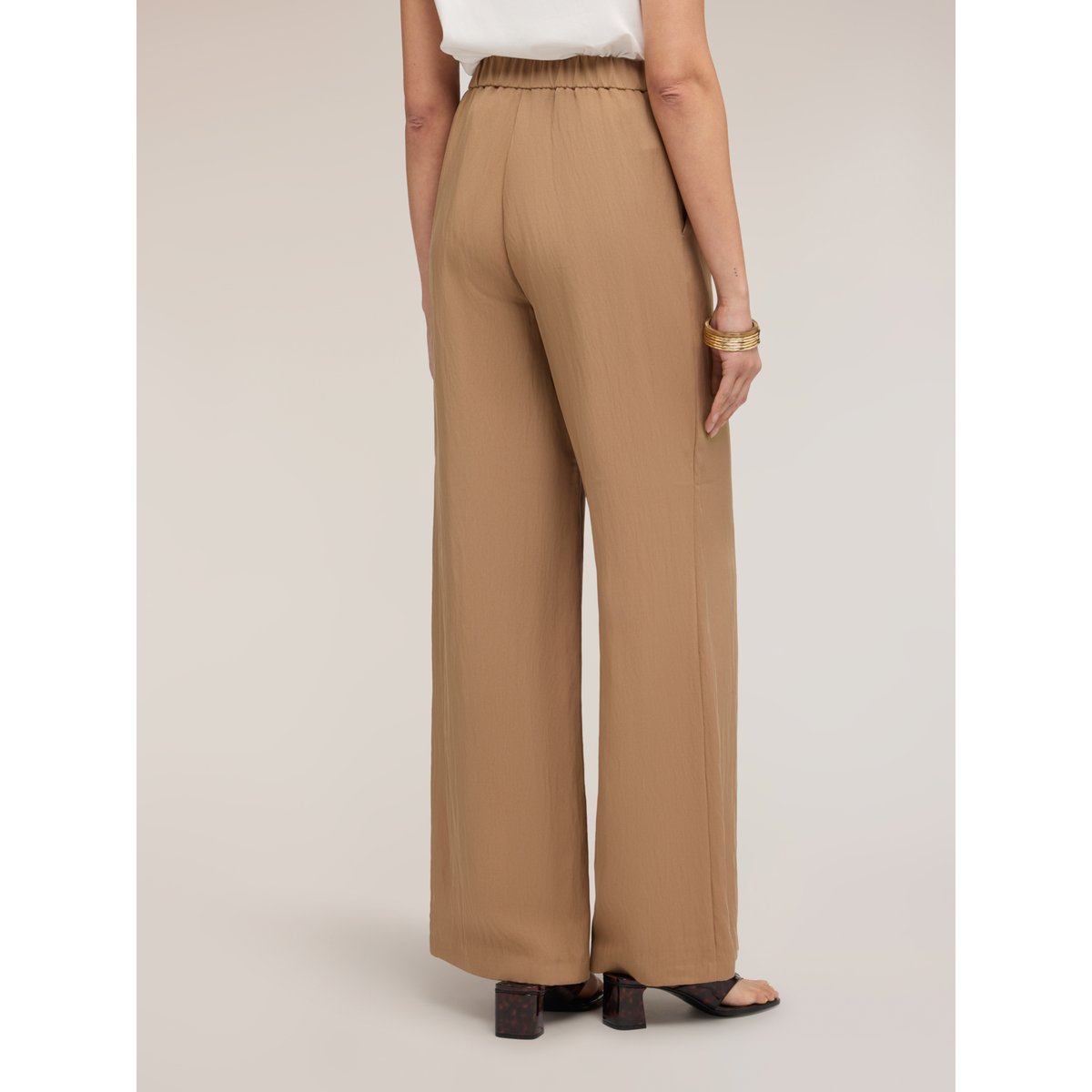 Pantalon palazzo beige, MOTIVI