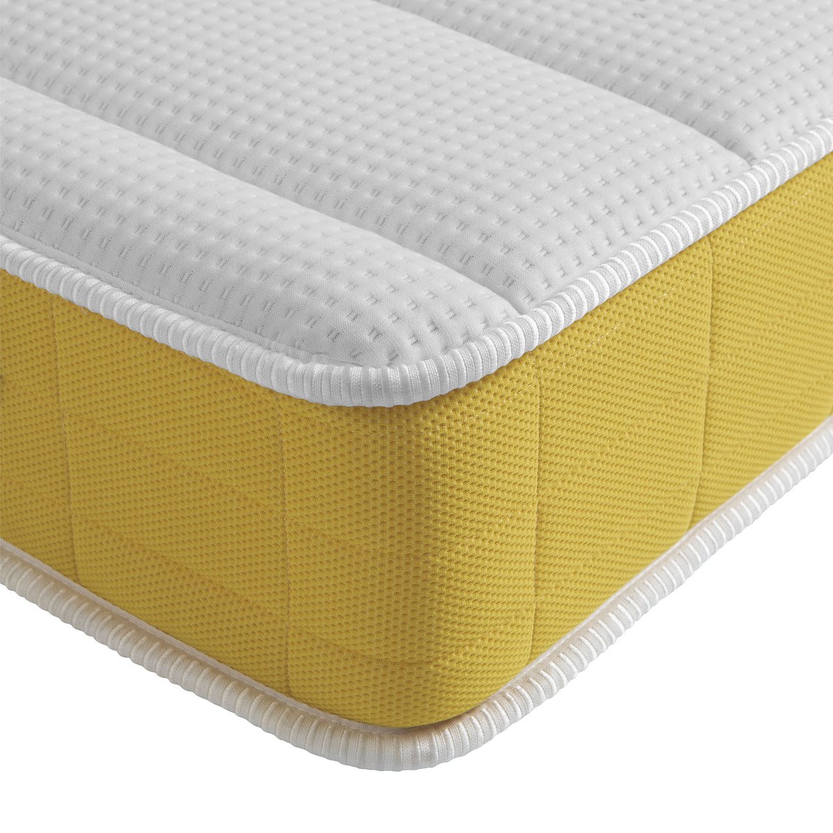 Ensemble matelas mousse, sommier, pieds, couette et oreiller Aurore 400 blanc, SOMEO