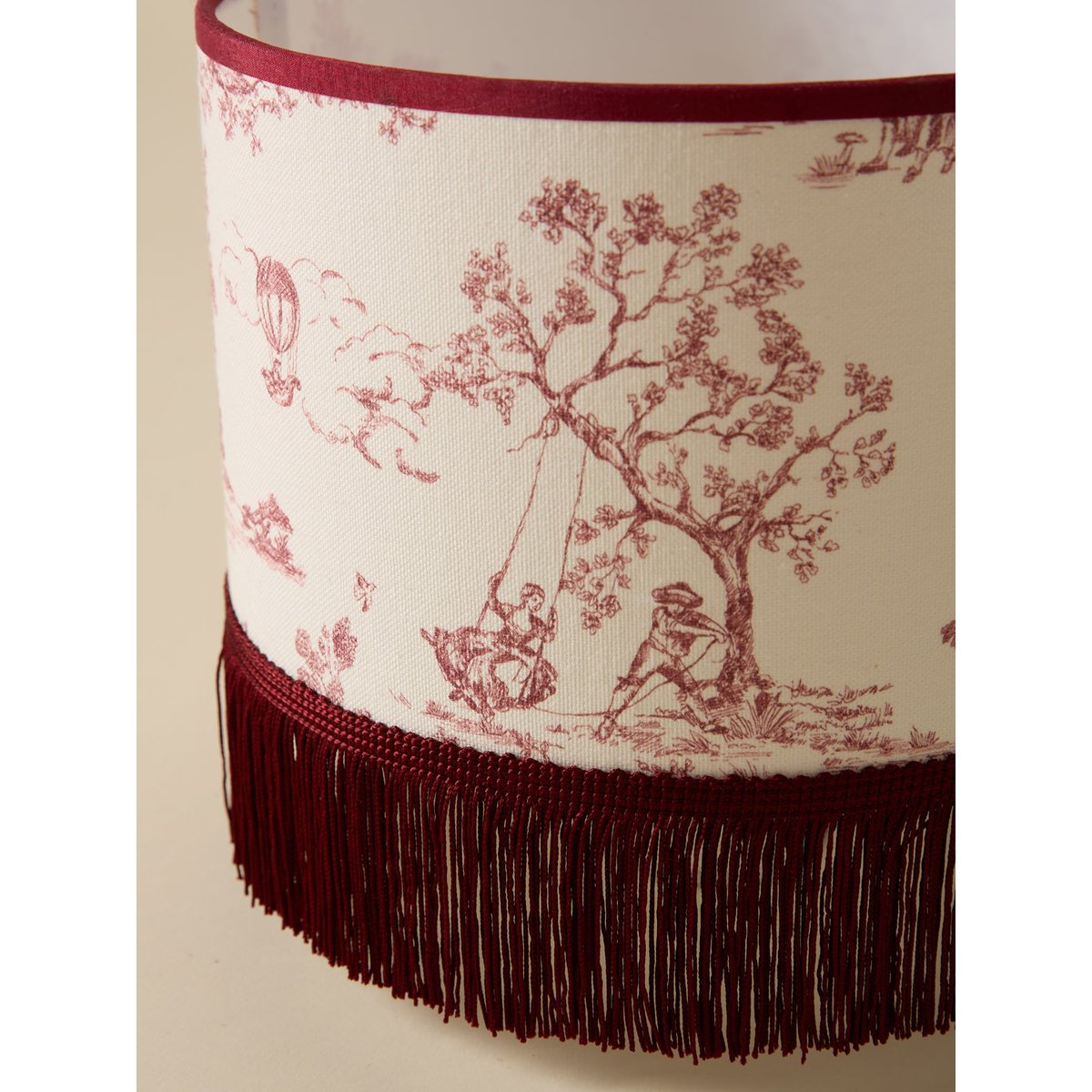 Abat-jour toile de jouy - Petit modèle jouy bordeaux, CYRILLUS