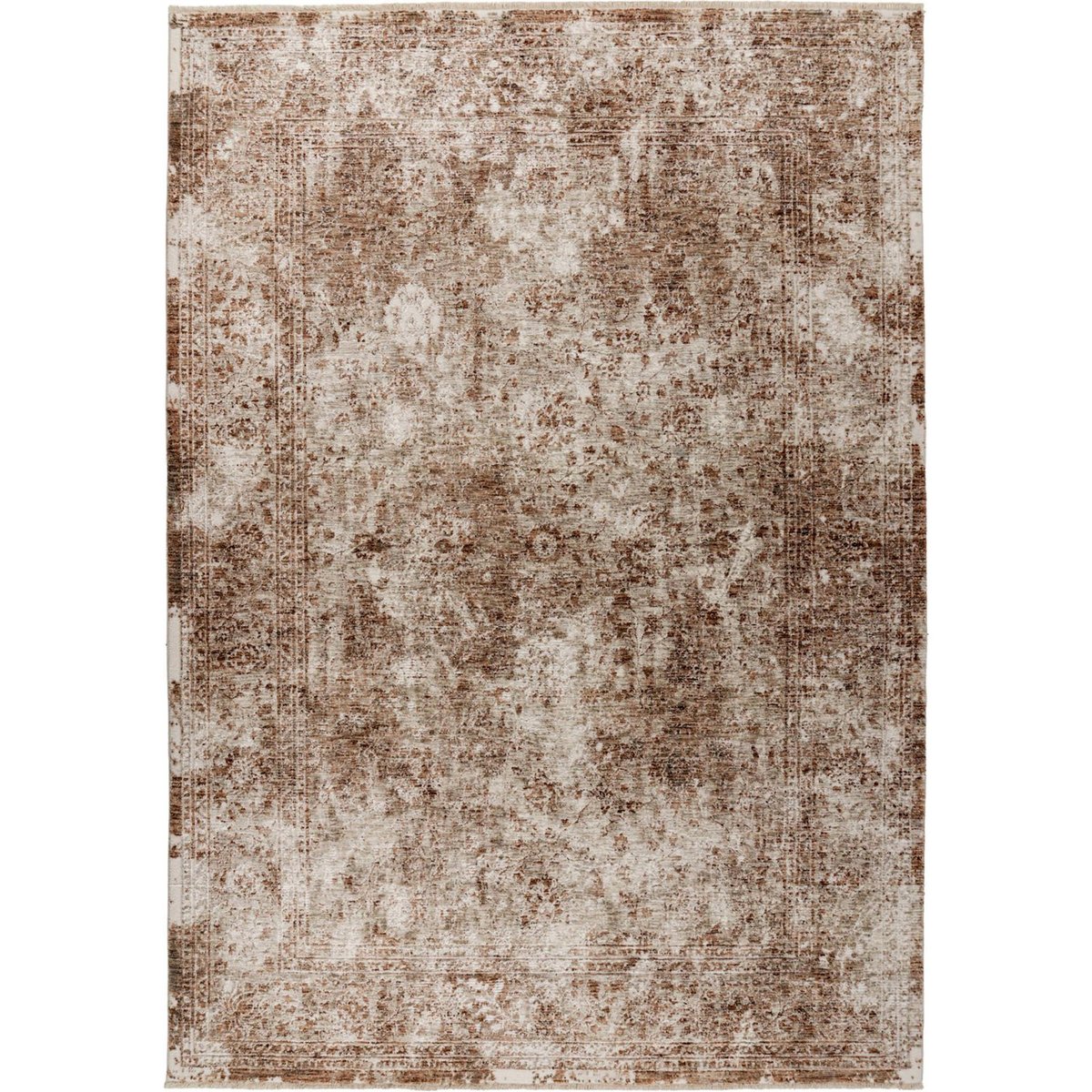 Tapis rectangulaire effet 3d, Amora pêche poudré et beige patiné, ARTE ESPINA