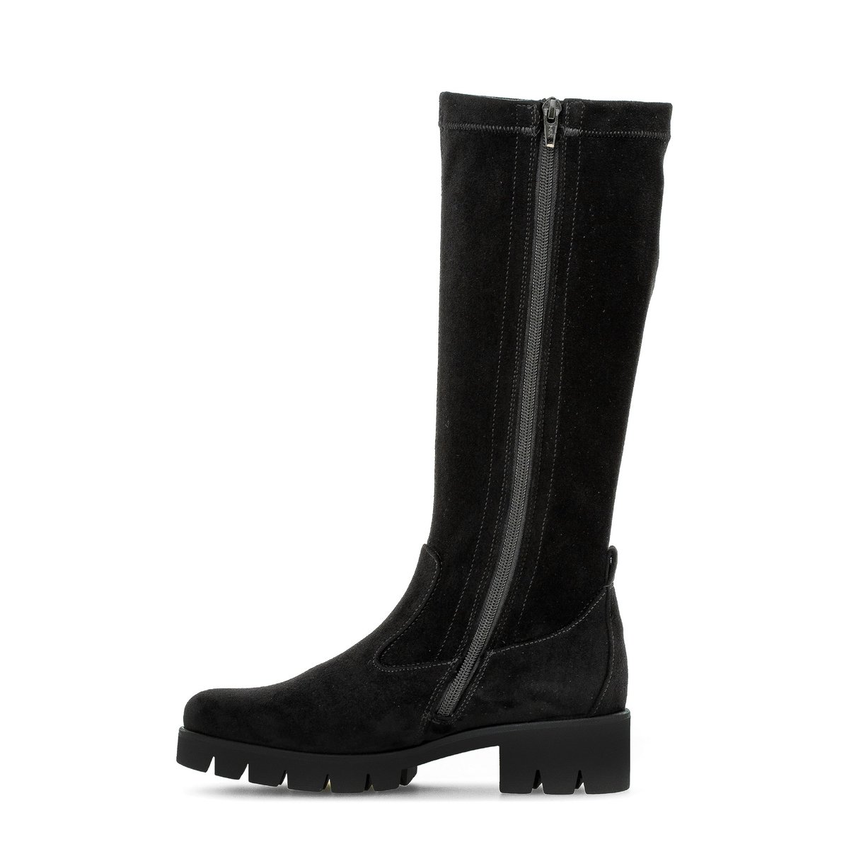 Bottes en velours à talon décroché noir velours, GABOR