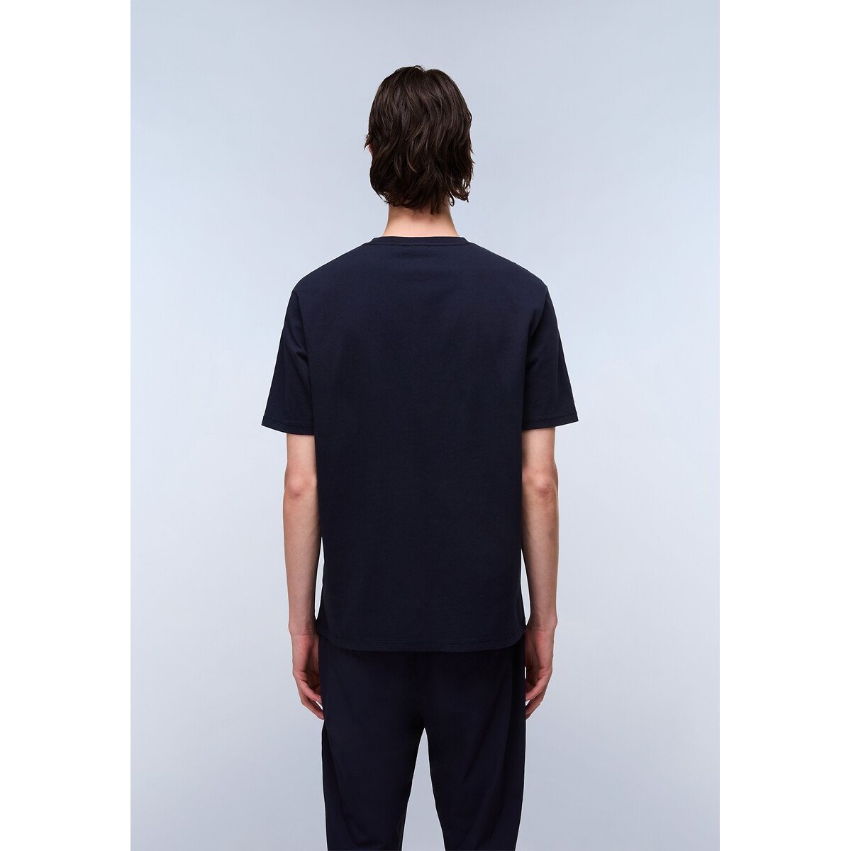 T-shirt manches courtes avec logo poitrine, Badge bleu marine, NAPAPIJRI